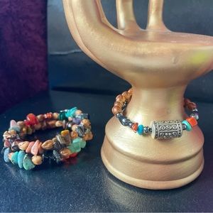 Boho stackable beaded bracelets